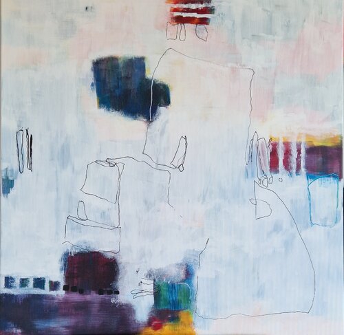 Beziehungen by Gabriele Wöllhaf, Painting for Sale on Select