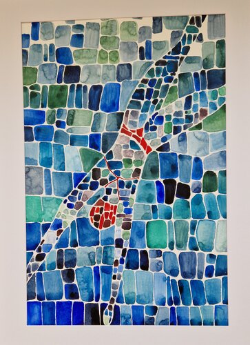 Kopfsprung by Gabriele Wöllhaf, Painting for Sale on Select