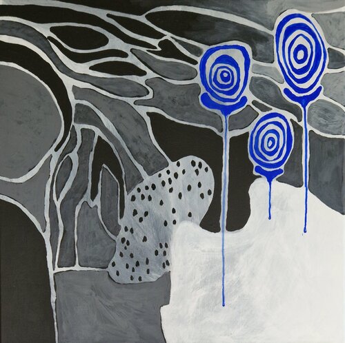 Zwischenräume V by Gabriele Wöllhaf, Painting for Sale on Select