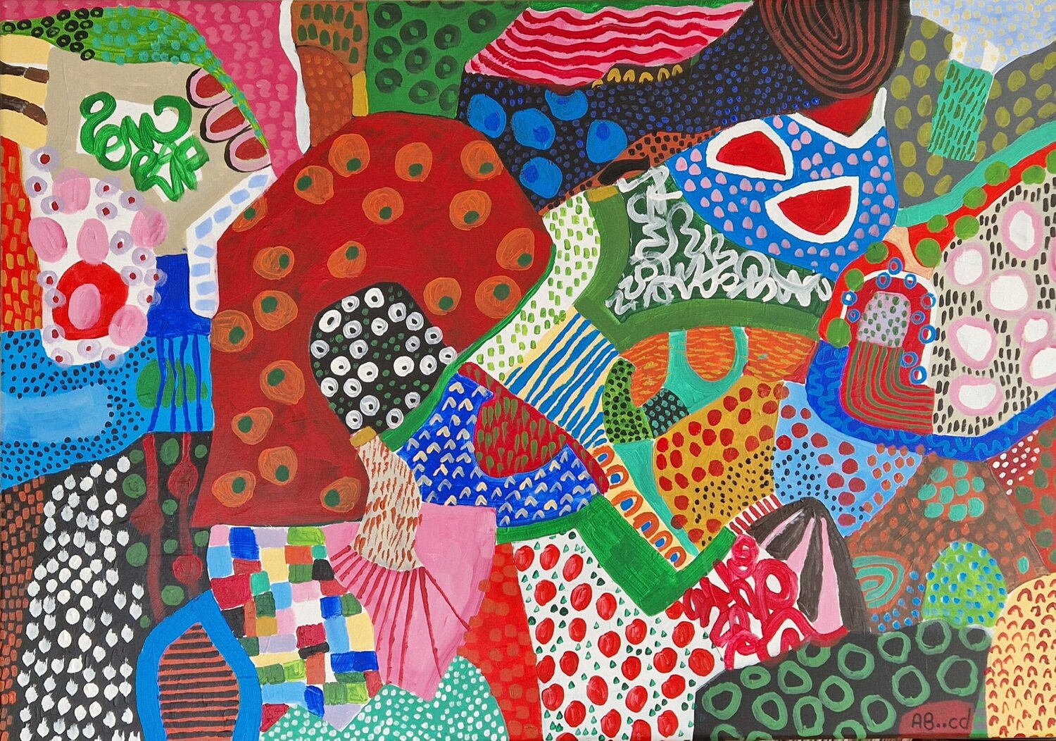 AB..cd Gabriele Wöllhaf Original painting for sale
