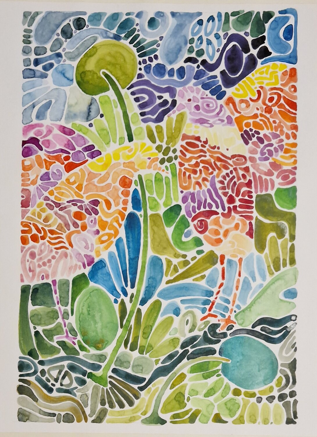Vogelpaar Gabriele Wöllhaf Original painting for sale