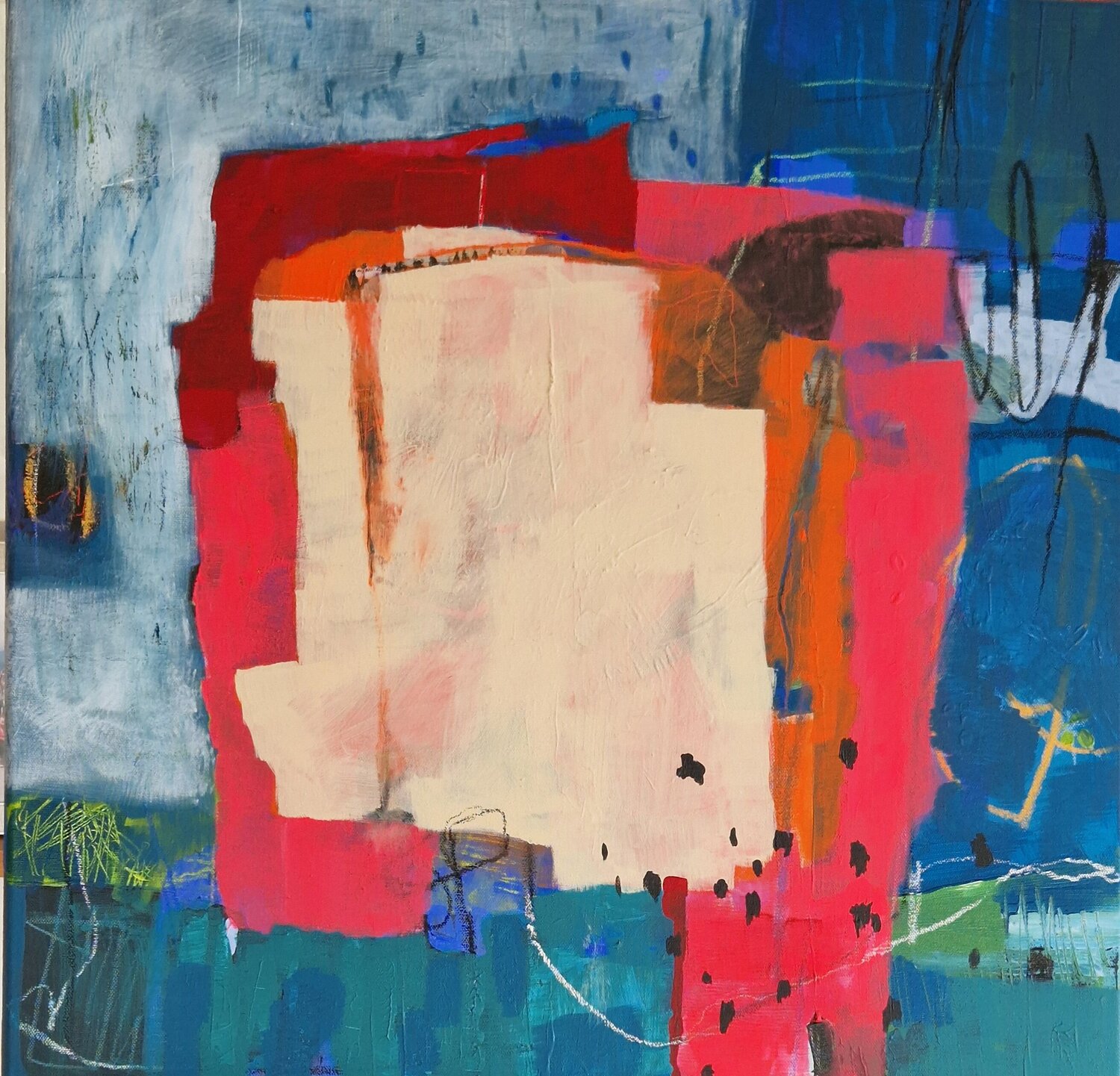 Schrei nach Veränderung Gabriele Wöllhaf Original painting for sale