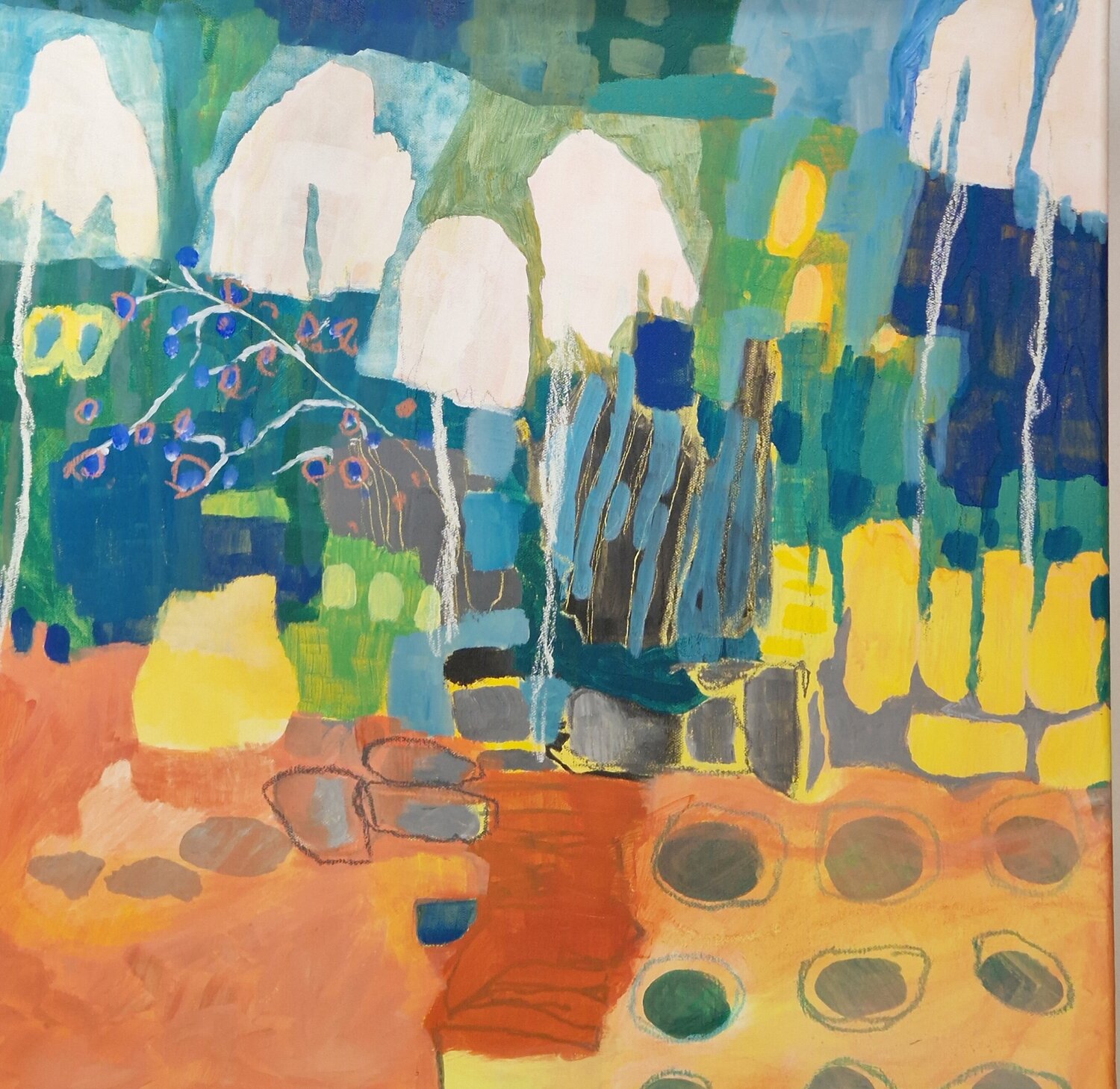 Garten Gabriele Wöllhaf Original painting for sale