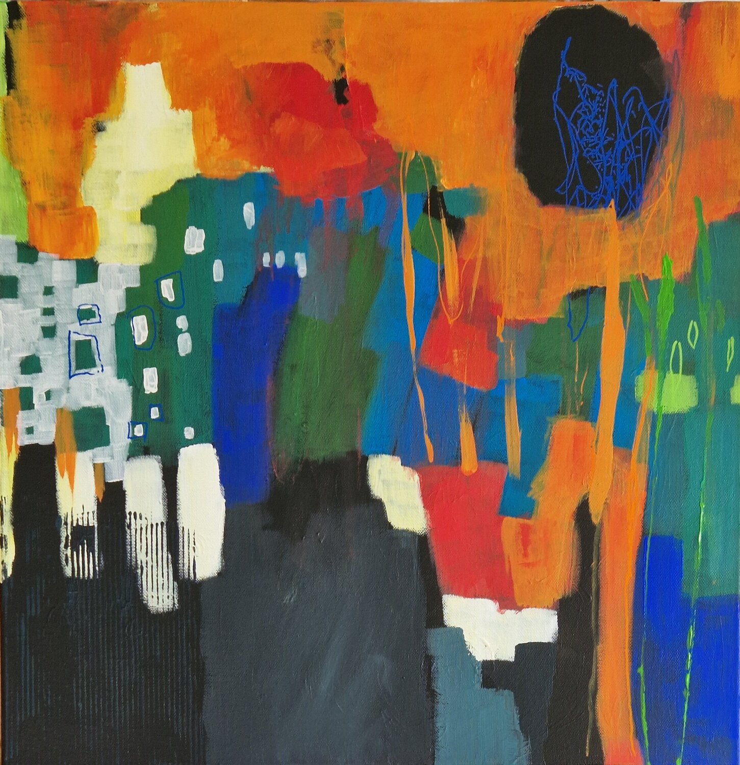 Hopfenstadt Gabriele Wöllhaf Original painting for sale