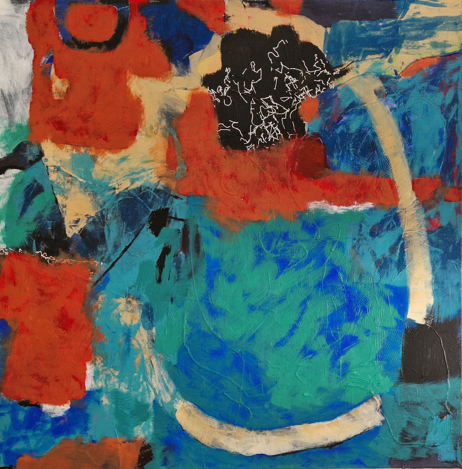 Bauabschnitte Gabriele Wöllhaf Original painting for sale