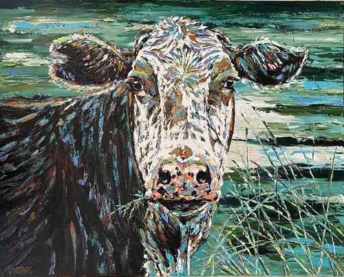 Marshland Cow II by Carolee Vitaletti, Painting for Sale on Select