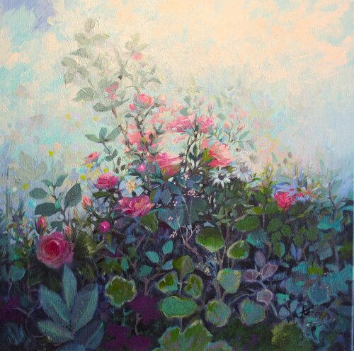 The Rose Garden by Vida Göhlmann, Painting for Sale on Select