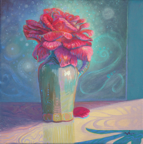 The Rose and its aura! by Vida Göhlmann, Painting for Sale on Select