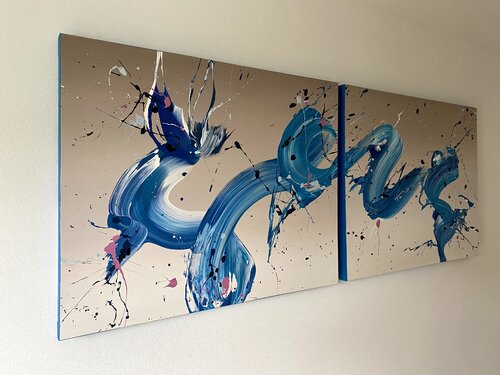 Electric Blue by Fabian Braun, Painting for Sale on Select