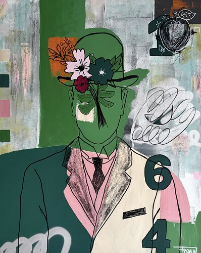 Man with Hat by Fabian Braun, Painting for Sale on Select
