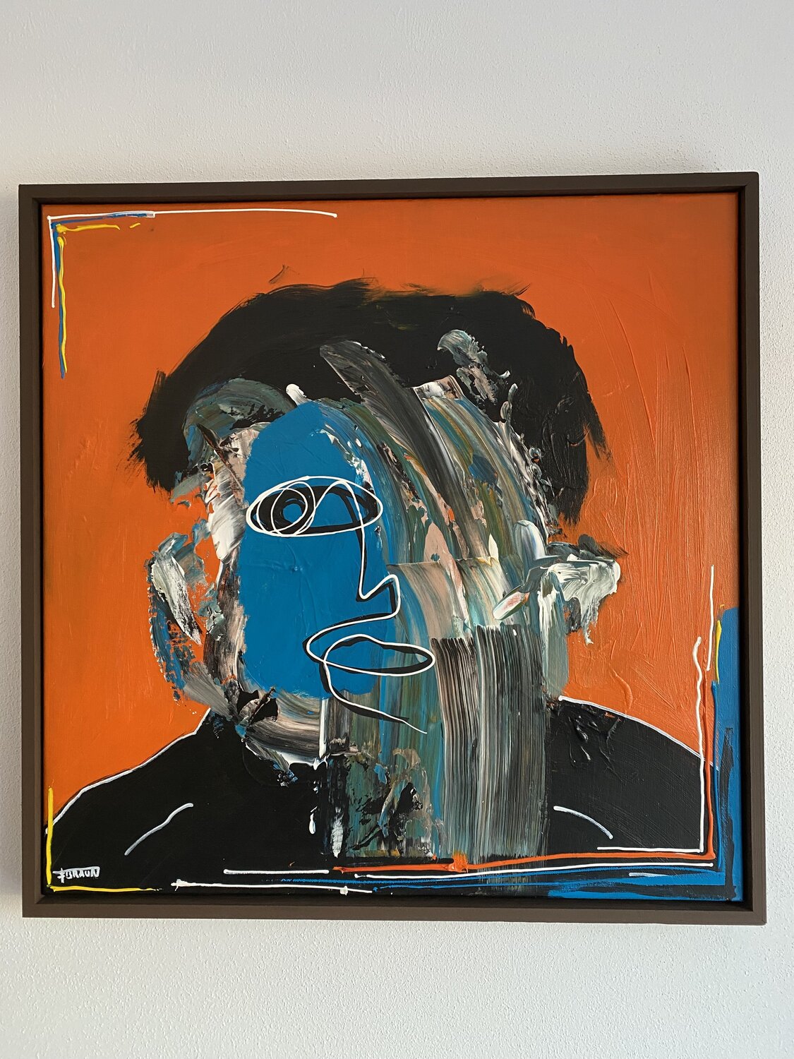 Distorted Orange Fabian Braun Original painting for sale