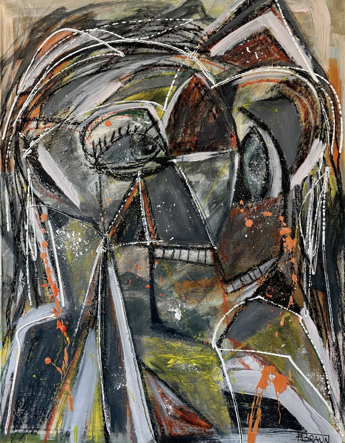 Urban Fabian Braun Original painting for sale