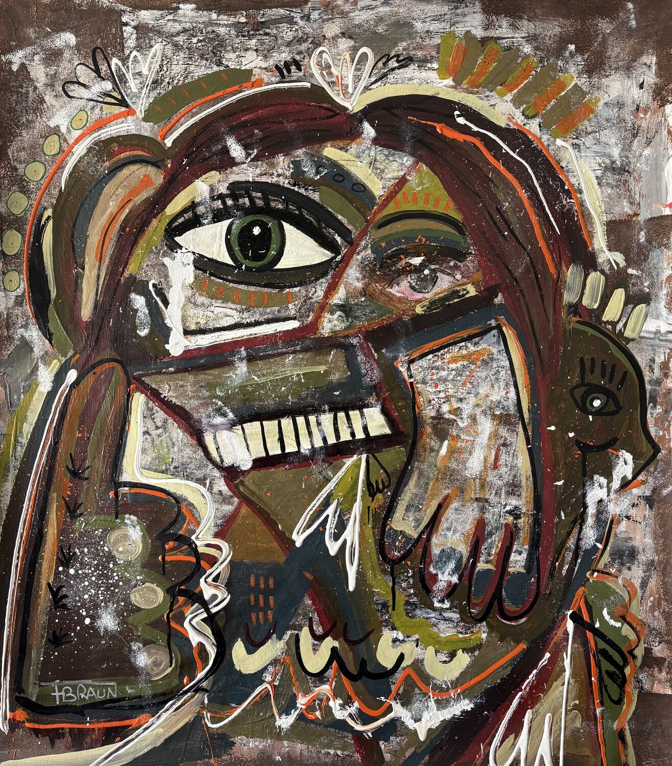 Fragments of Mind Fabian Braun Original painting for sale