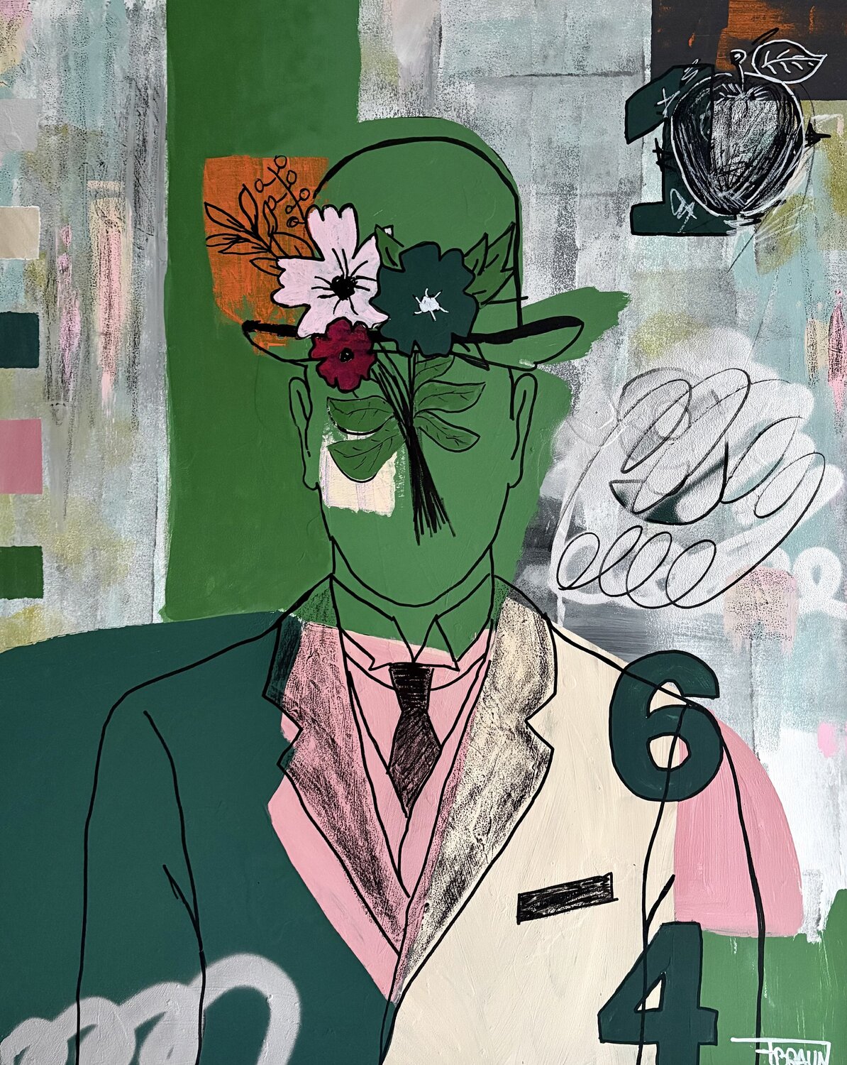 Man with Hat Fabian Braun Original painting for sale