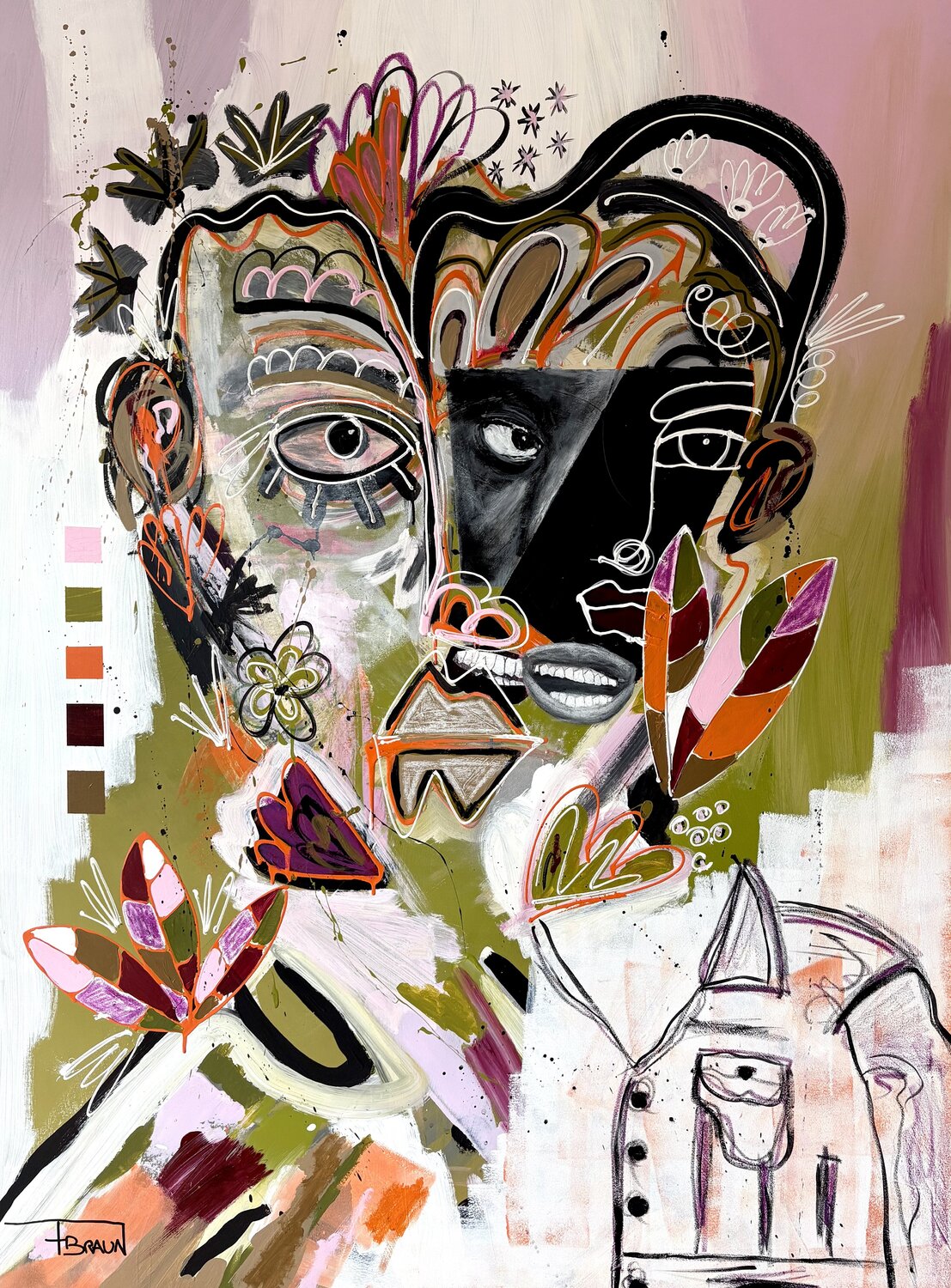 Multitasking Fabian Braun Original painting for sale