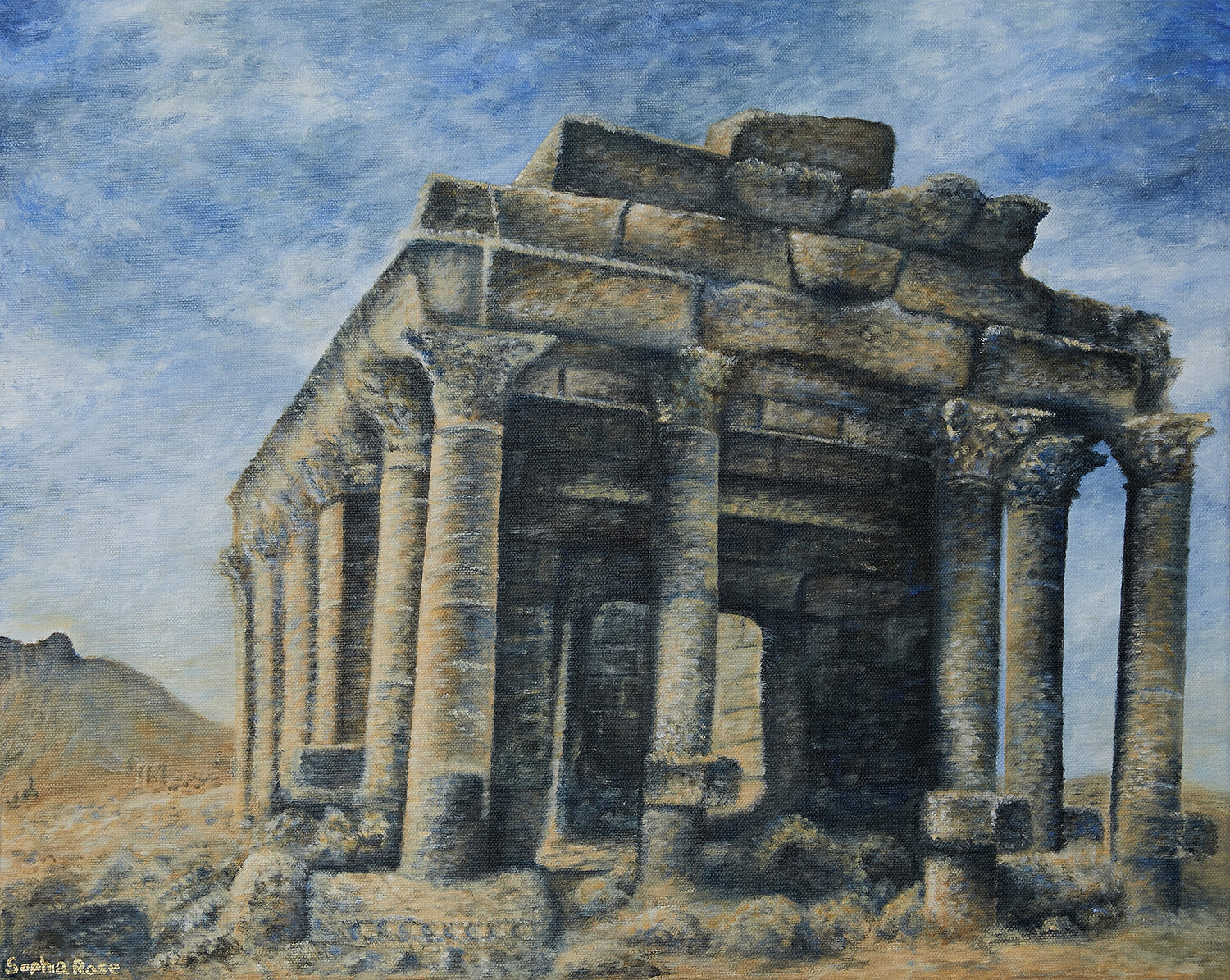 Palmyra Sophia Rose Original painting for sale