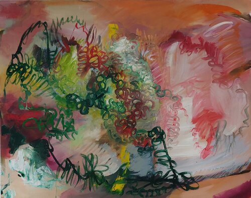 2024/11/18 Unnütze Gedanken kreisen by Maritta Weber, Painting for Sale on Select
