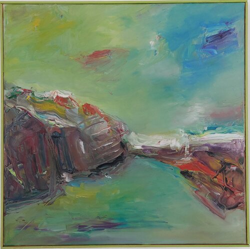 2026/02/19 Grüne Landschaft by Maritta Weber, Painting for Sale on Select