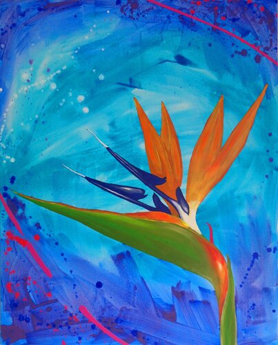 Paradise bird by Eliana Sá, Painting for Sale on Select