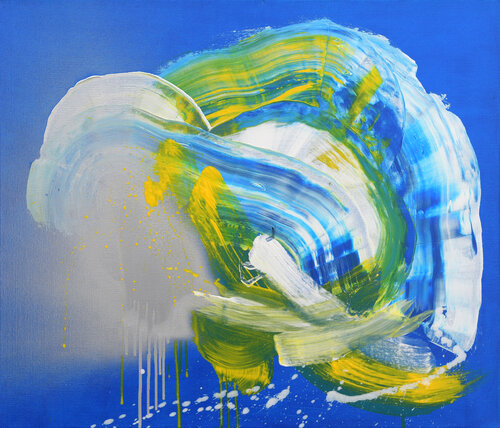 Fun blue by Eliana Sá, Painting for Sale on Select