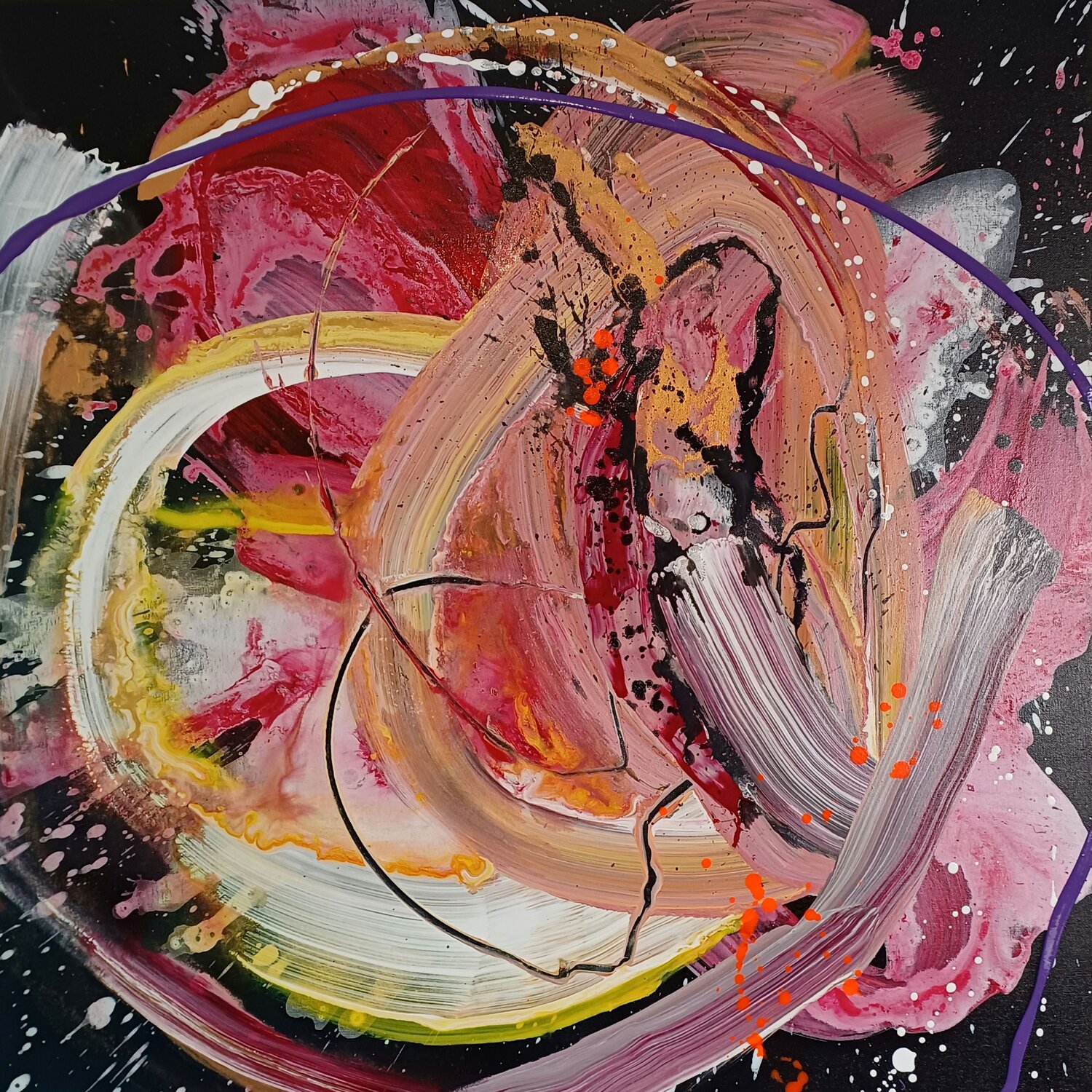 Beauty rose Eliana Sá Original painting for sale