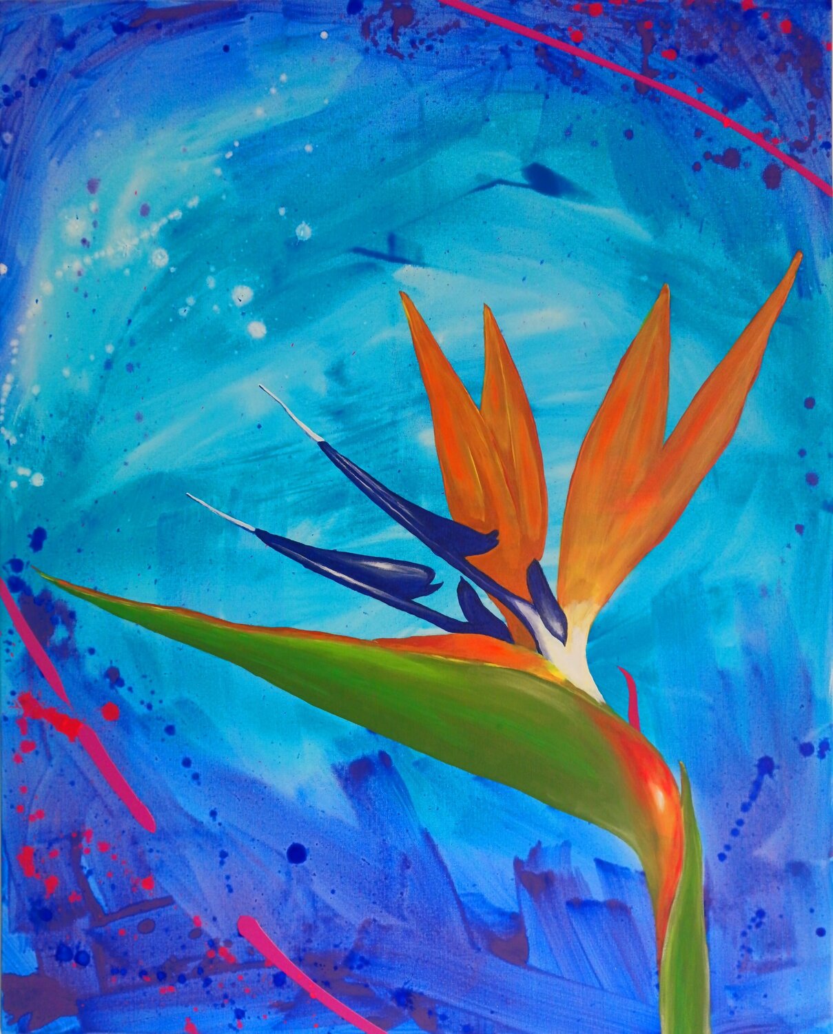Paradise bird Eliana Sá Original painting for sale
