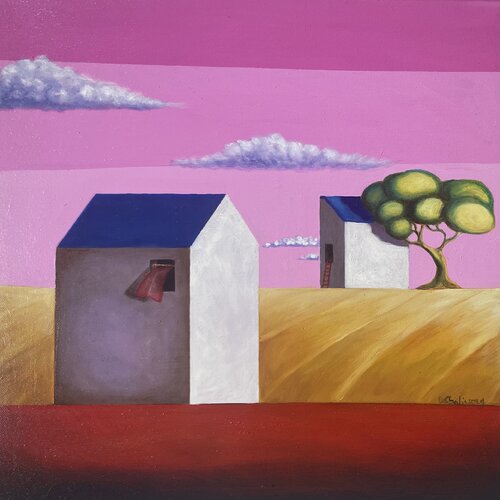 Vicini di casa by Maria Carmen Salis, Painting for Sale on Select