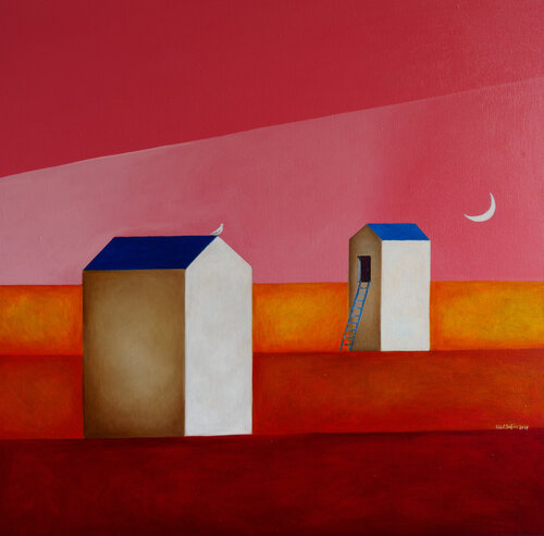 Una conversazione con la luna by Maria Carmen Salis, Painting for Sale on Select