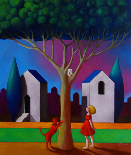 Un nuovo amico by Maria Carmen Salis, Painting for Sale on Select