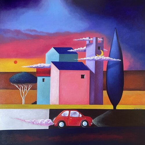 La piccola rossa by Maria Carmen Salis, Painting for Sale on Select