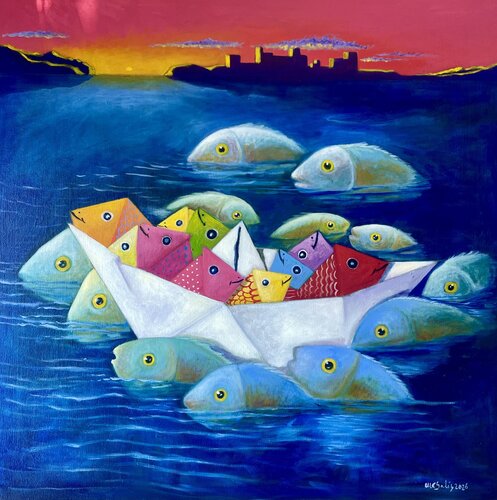 Fragilità (vi proteggiamo noi) by Maria Carmen Salis, Painting for Sale on Select