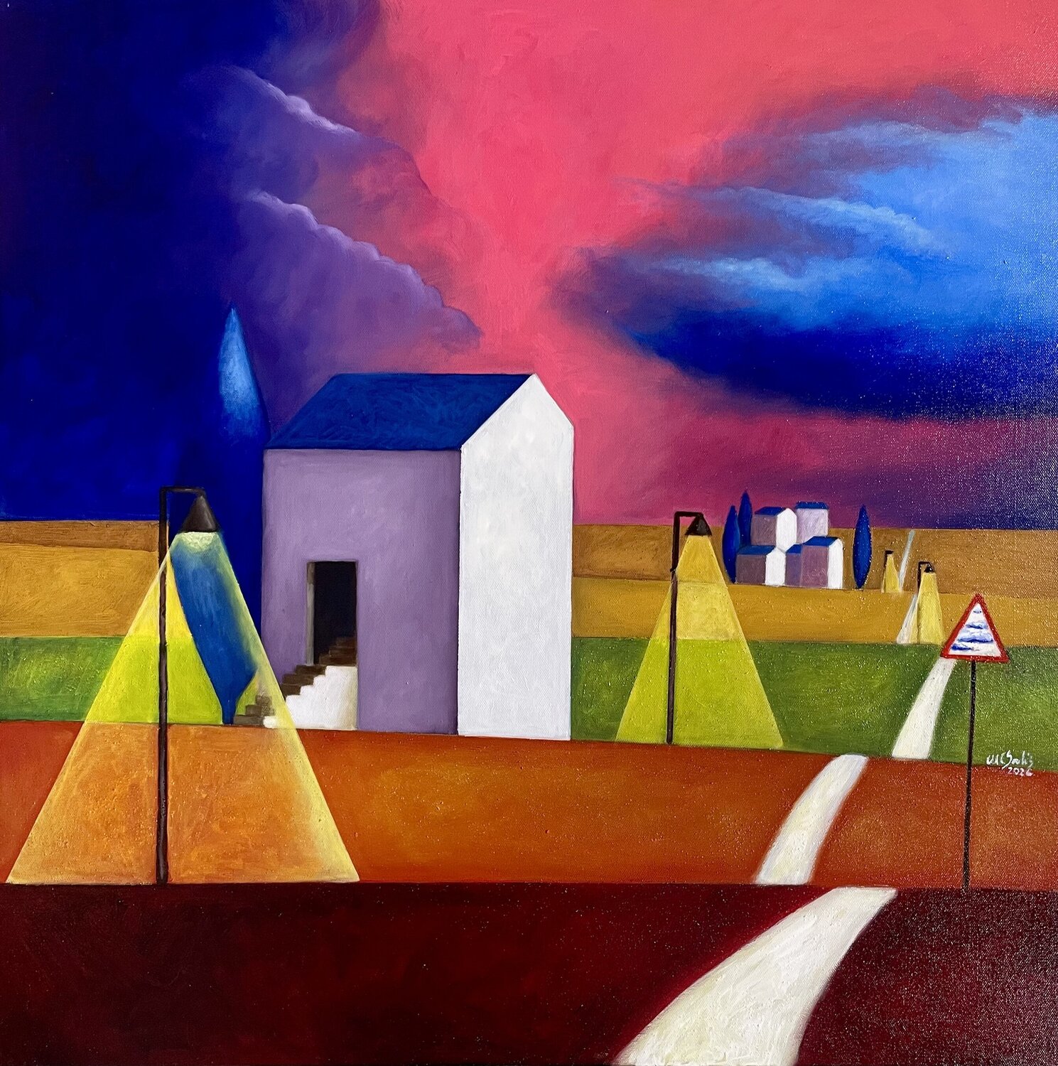 Attenzione: nuvole in transito! Maria Carmen Salis Original painting for sale