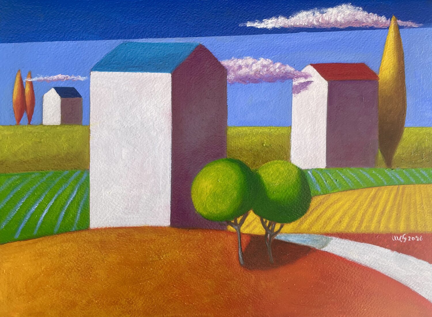 Landscape N.10 Maria Carmen Salis Originalgemälde zu verkaufen