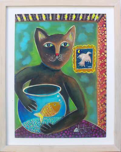 Home Alone Cat by Andrew Osta, Painting for Sale on Select