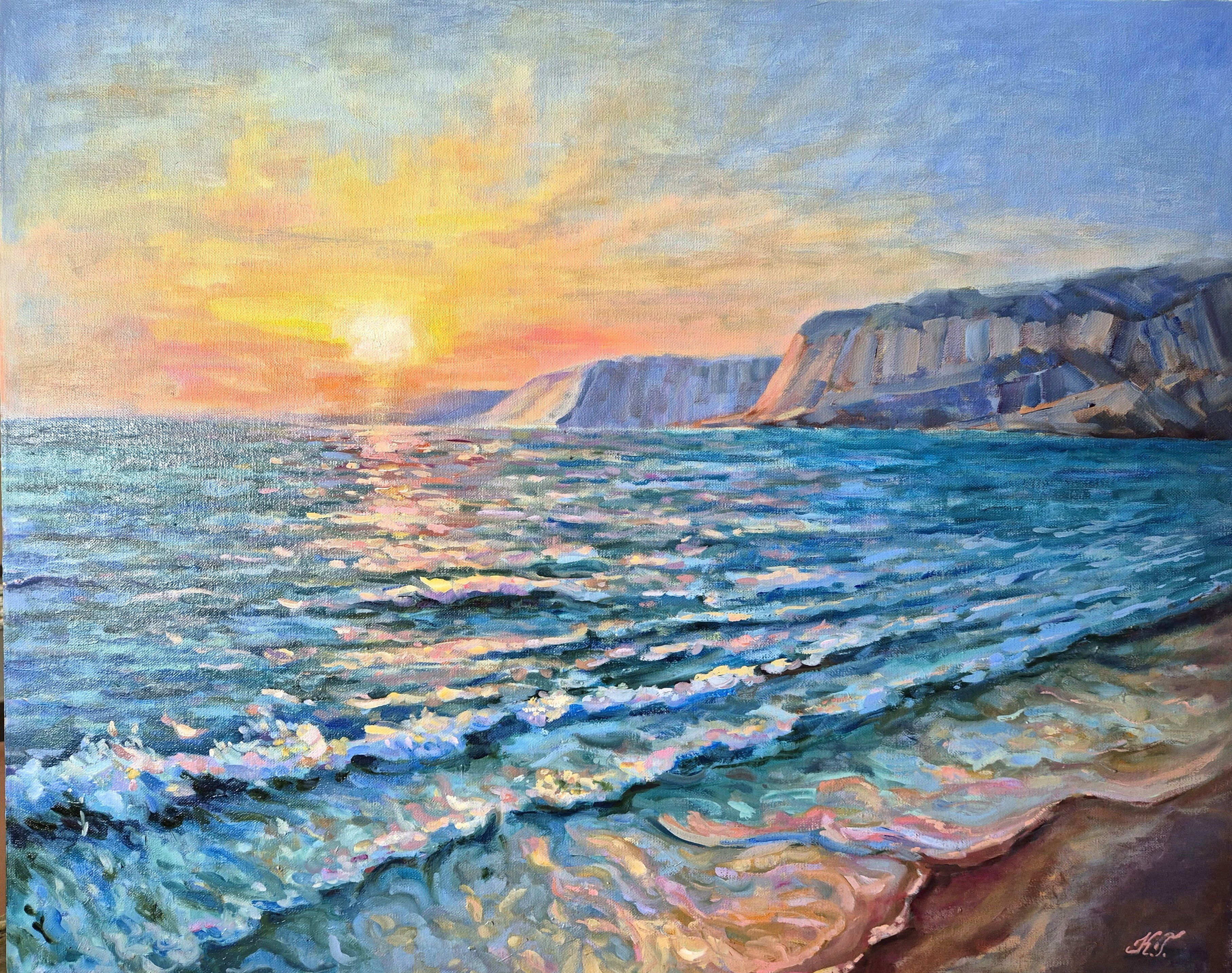 Golden kiss of the passing day