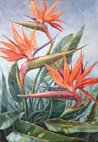 Birds of Paradise by Tatiana Kyriakidou, Painting for Sale on Select