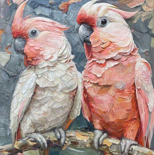 Extraordinary oil painting “The Unbreakable Pair” will perfectly enhance your interior by Evgeniya Duvakina, Painting for Sale on Select