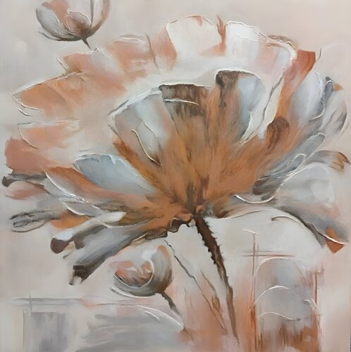 Exclusive Original Oil Painting "A Touch of Tenderness" – An Elegant Floral Masterpiece in Contemporary Luxury Fine Art by Evgeniya Duvakina, Painting for Sale on Select