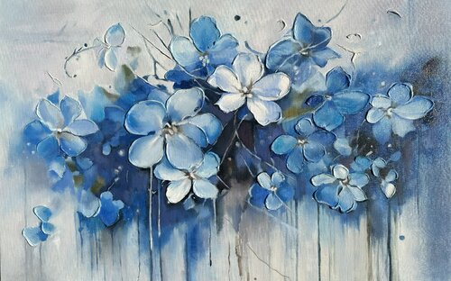 “Garden in Gentle Radiance” — An Original Floral Oil Painting by Evgeniya Duvakina, Painting for Sale on Select