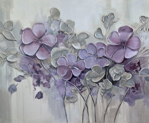 Premium Oil Painting “Lilac Tenderness” — Contemporary Floral Art of Museum Quality by Evgeniya Duvakina, Painting for Sale on Select