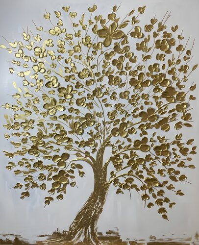 The Golden Tree. A Symphony of Abundance by Evgeniya Duvakina, Painting for Sale on Select