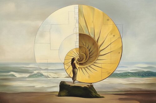 "The Golden Spiral"  Premium oil painting von Evgeniya Duvakina, Malerei kaufen auf Select