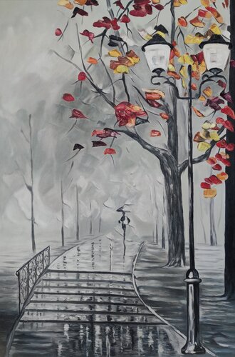 “Autumn Waltz in the Park” von Evgeniya Duvakina, Malerei kaufen auf Select