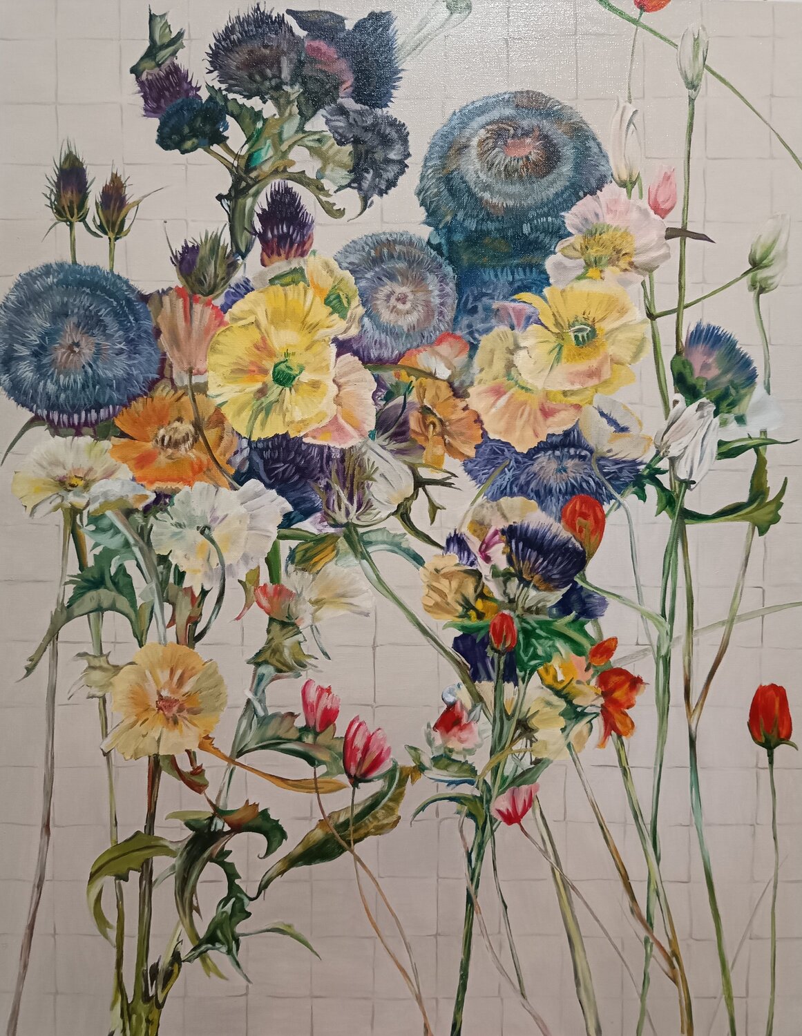Exclusive Oil Painting Wild Flowers Evgeniya Duvakina Original painting for sale