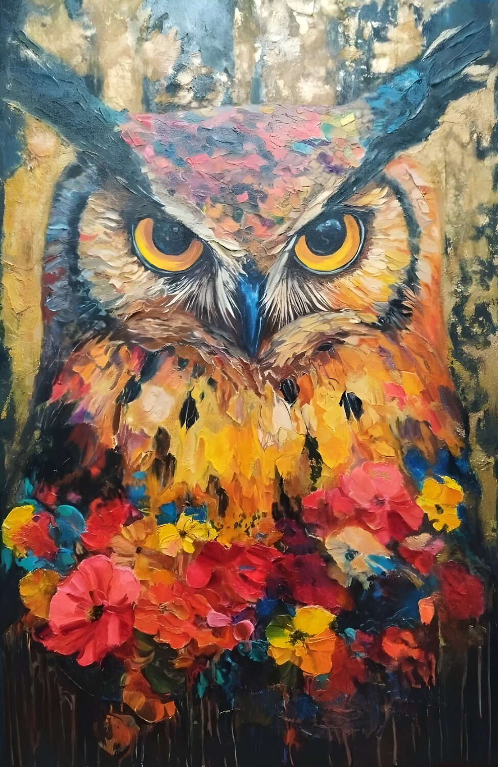 Oil Painting Guardian of Vibrant Energy Evgeniya Duvakina Original painting for sale