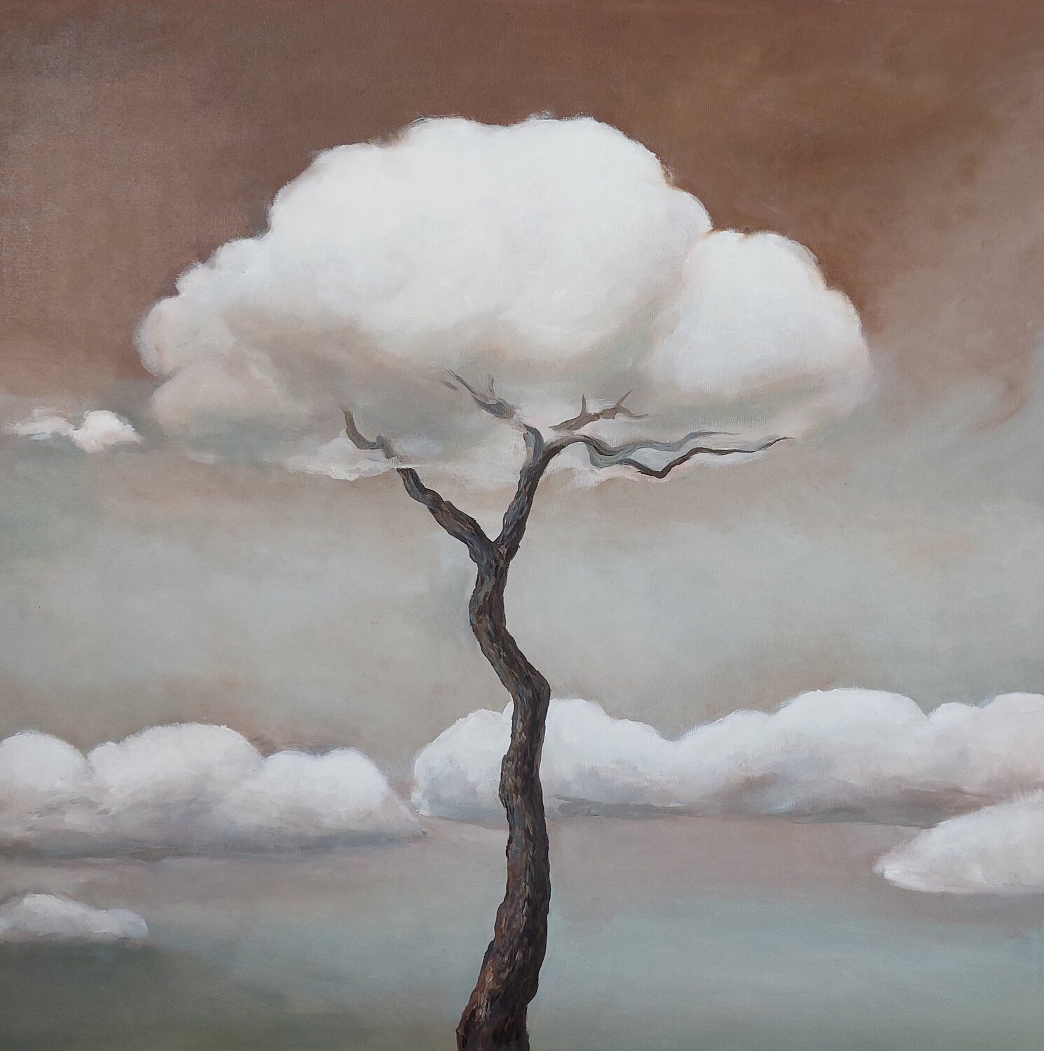 Oil Painting Tree in the Clouds Premium Quality Evgeniya Duvakina Original painting for sale