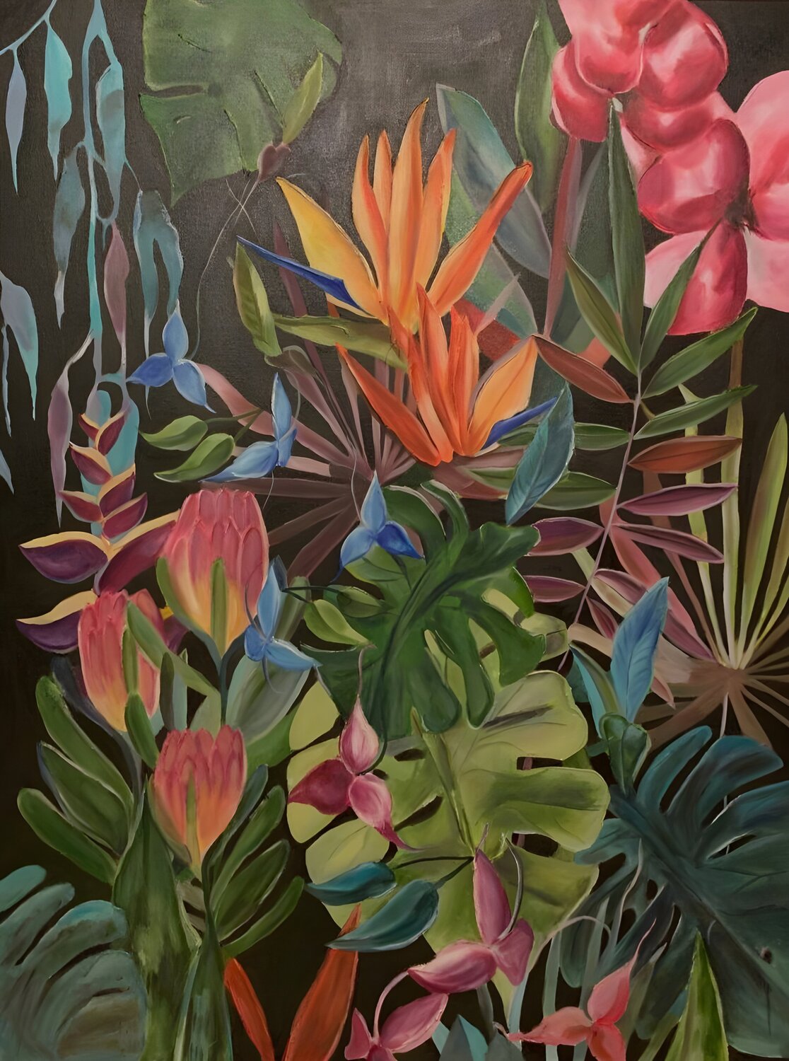 Oil Painting Tropical Garden Premium Quality Evgeniya Duvakina Original painting for sale