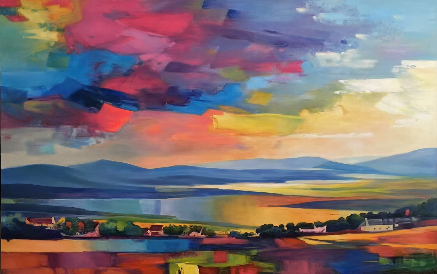 Oil Painting “Radiance of the Earth” Evgeniya Duvakina Original painting for sale