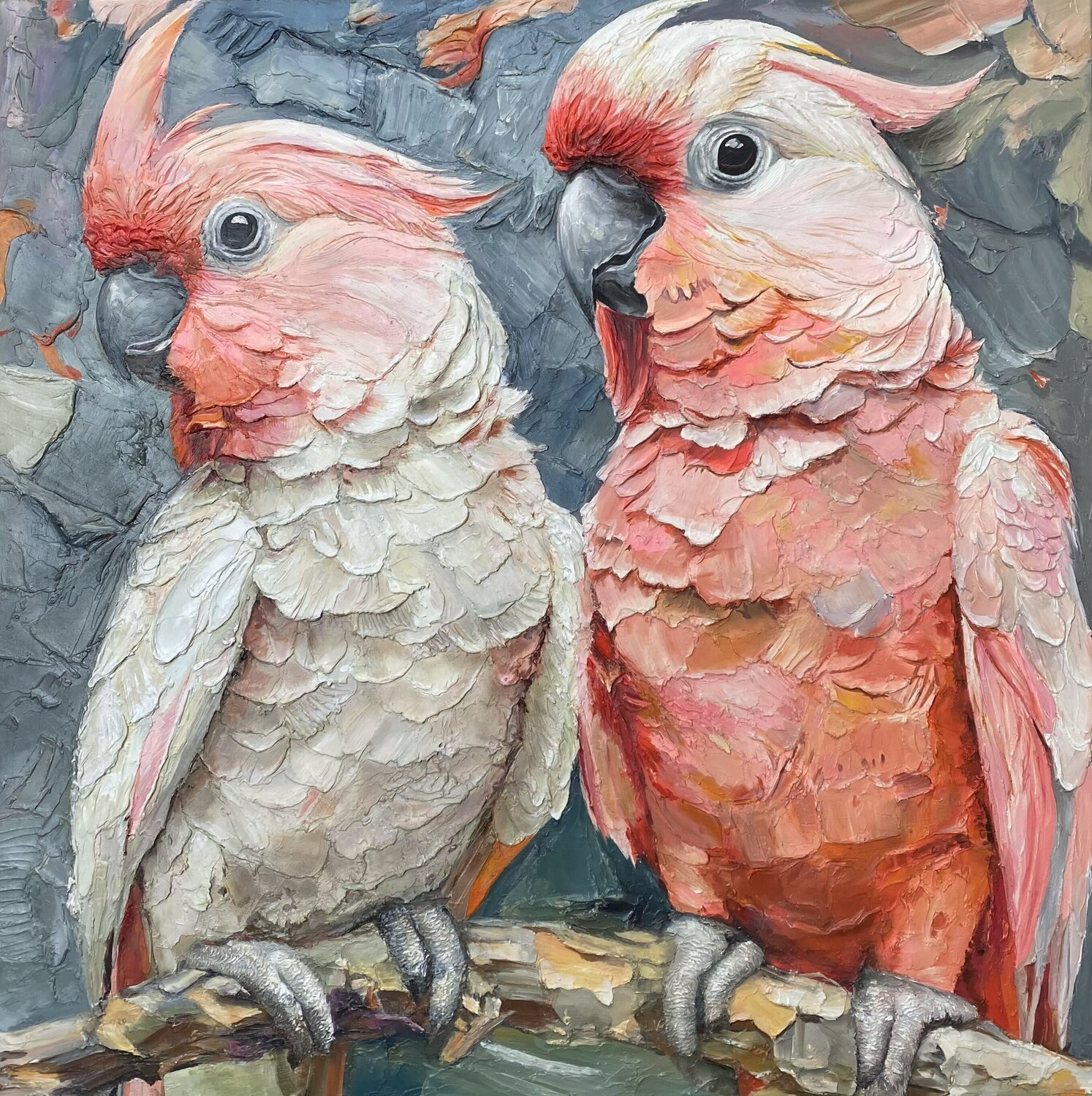 Extraordinary oil painting “The Unbreakable Pair” will perfectly enhance your interior Evgeniya Duvakina Original painting for sale