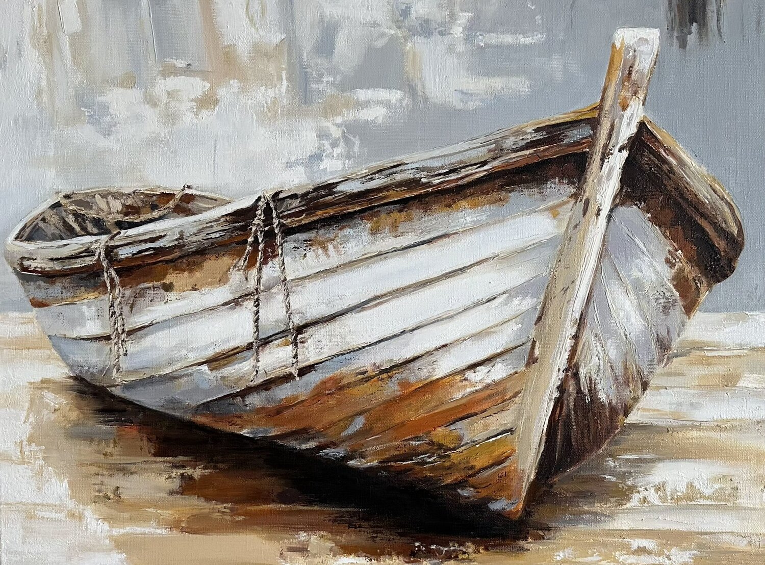Exclusive Oil Painting "Quiet Harbor" — A Story of Time, the Sea, and Serenity Evgeniya Duvakina Original painting for sale